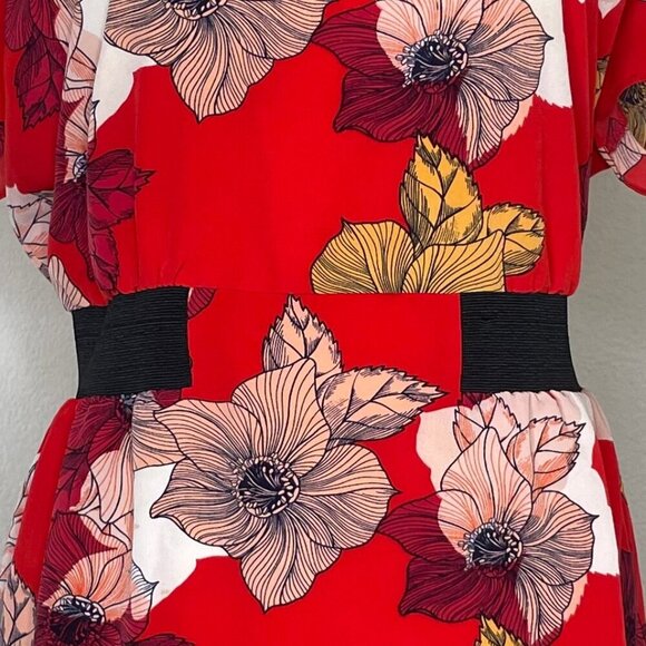 Metaphor Women's Sundazed Floral Thick Elastic Midi Office Work Sz 14 - Picture 5 of 9